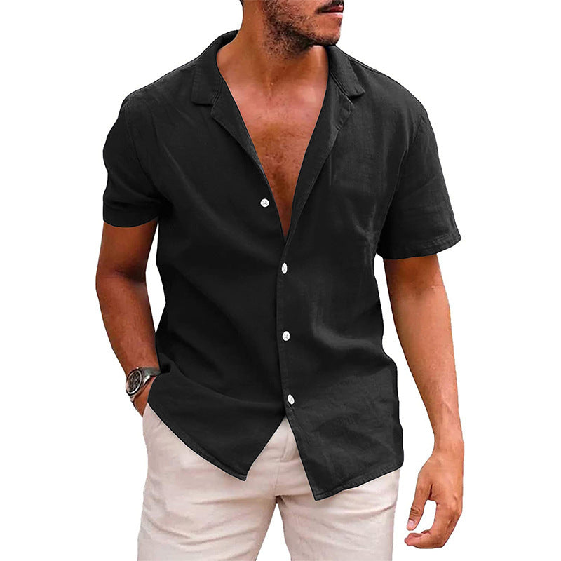 Mens casual Breathable Button Up