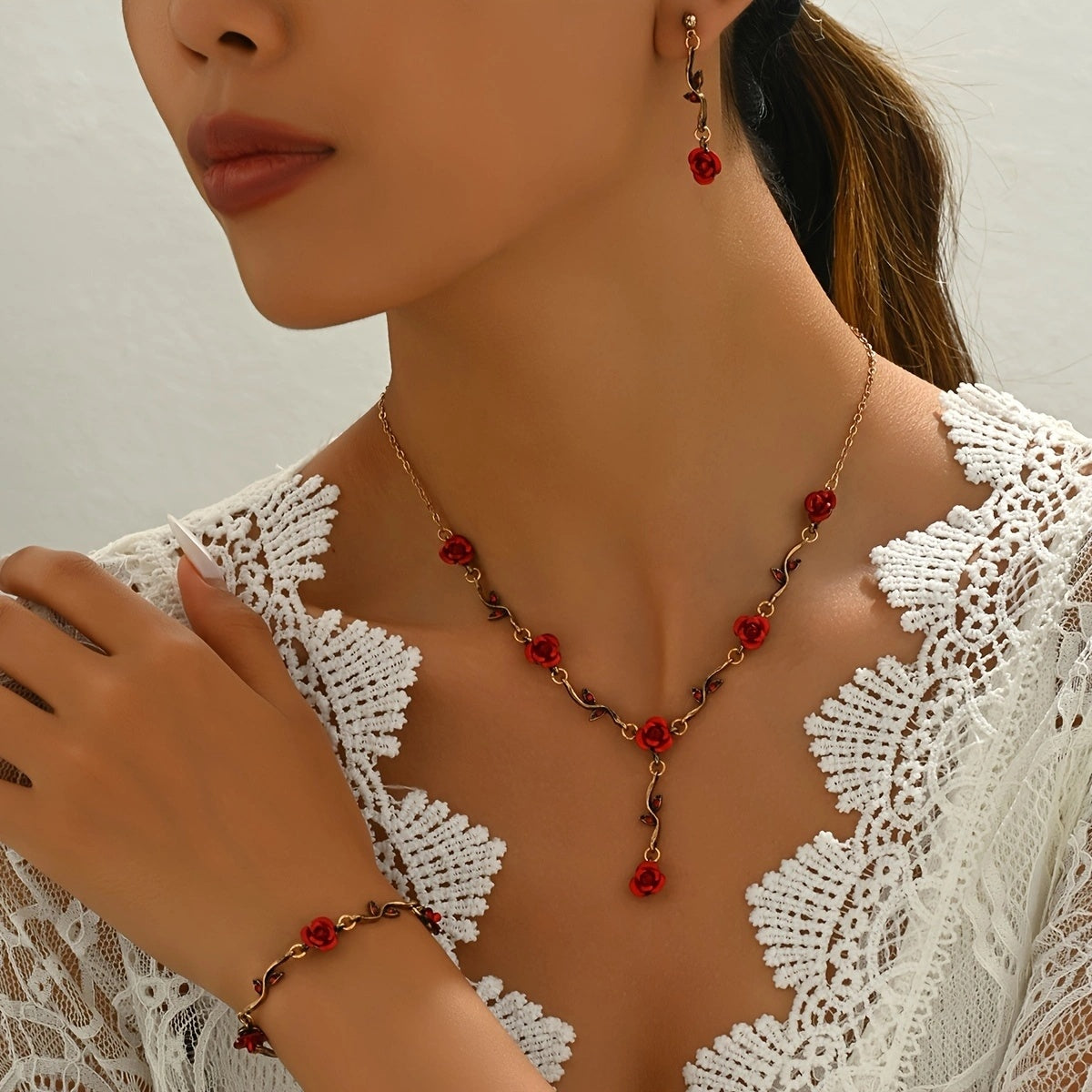 Rose Jewelry Set
