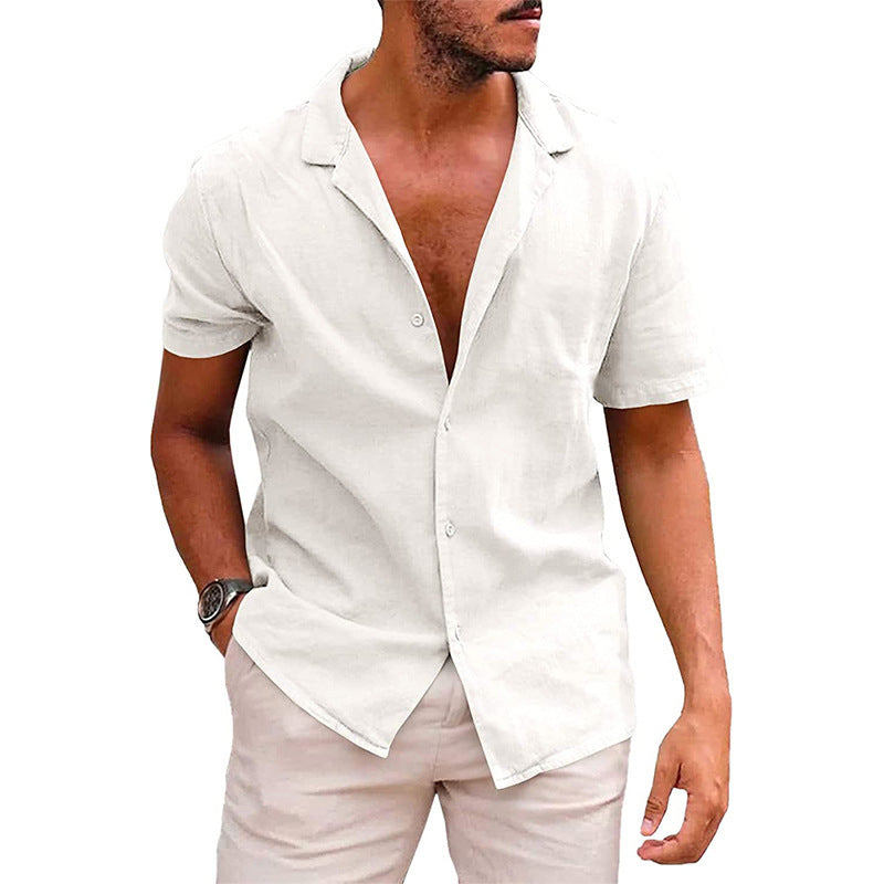 Mens casual Breathable Button Up