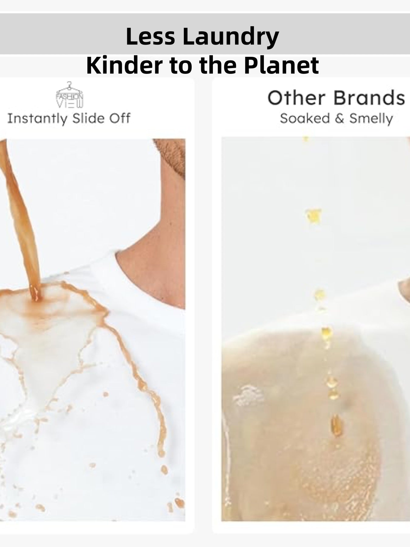 Waterproof And Stainproof Crewneck T-shirt