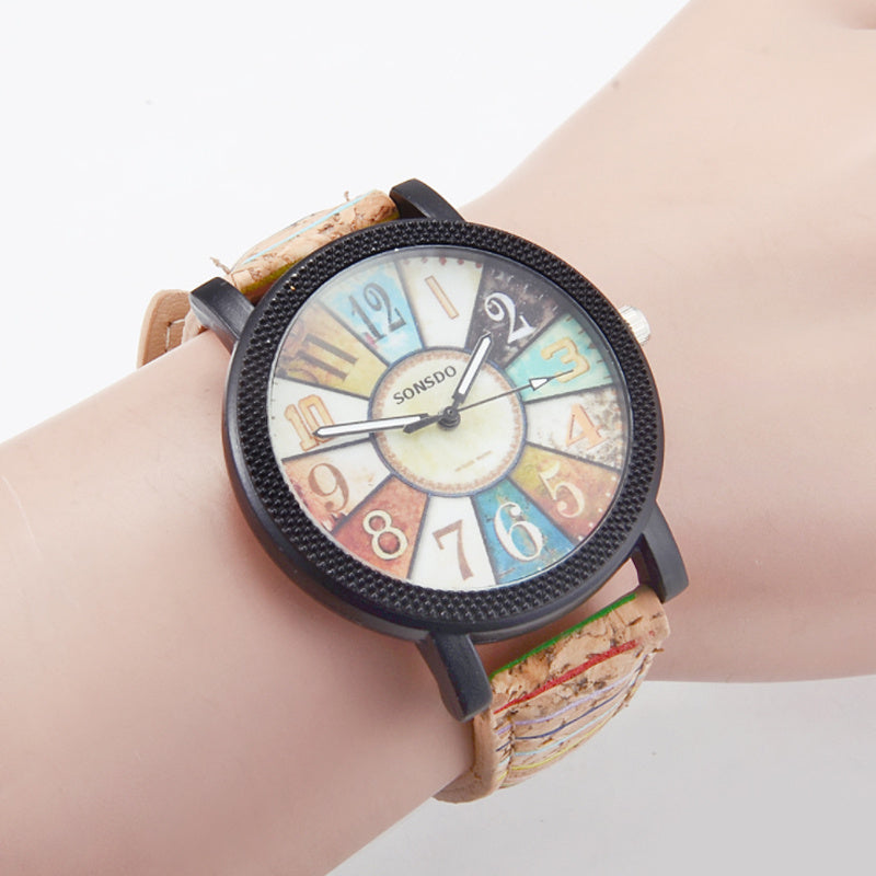Vintage Leather Desert Style Watch For Women