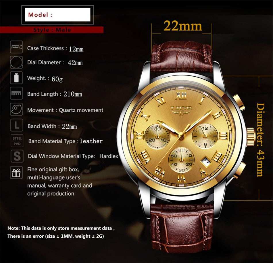 Mens Leather Presentable Watch