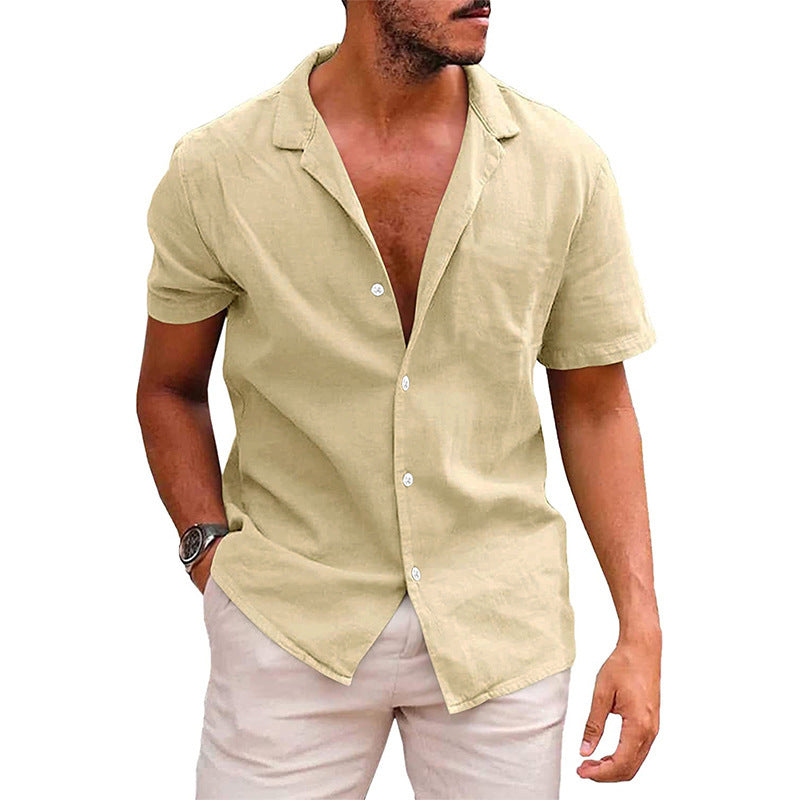 Mens casual Breathable Button Up