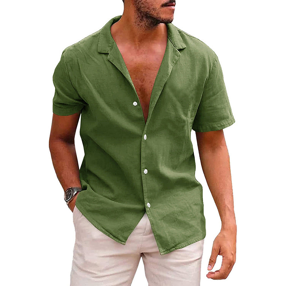 Mens casual Breathable Button Up