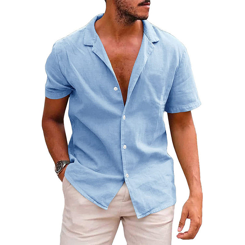 Mens casual Breathable Button Up