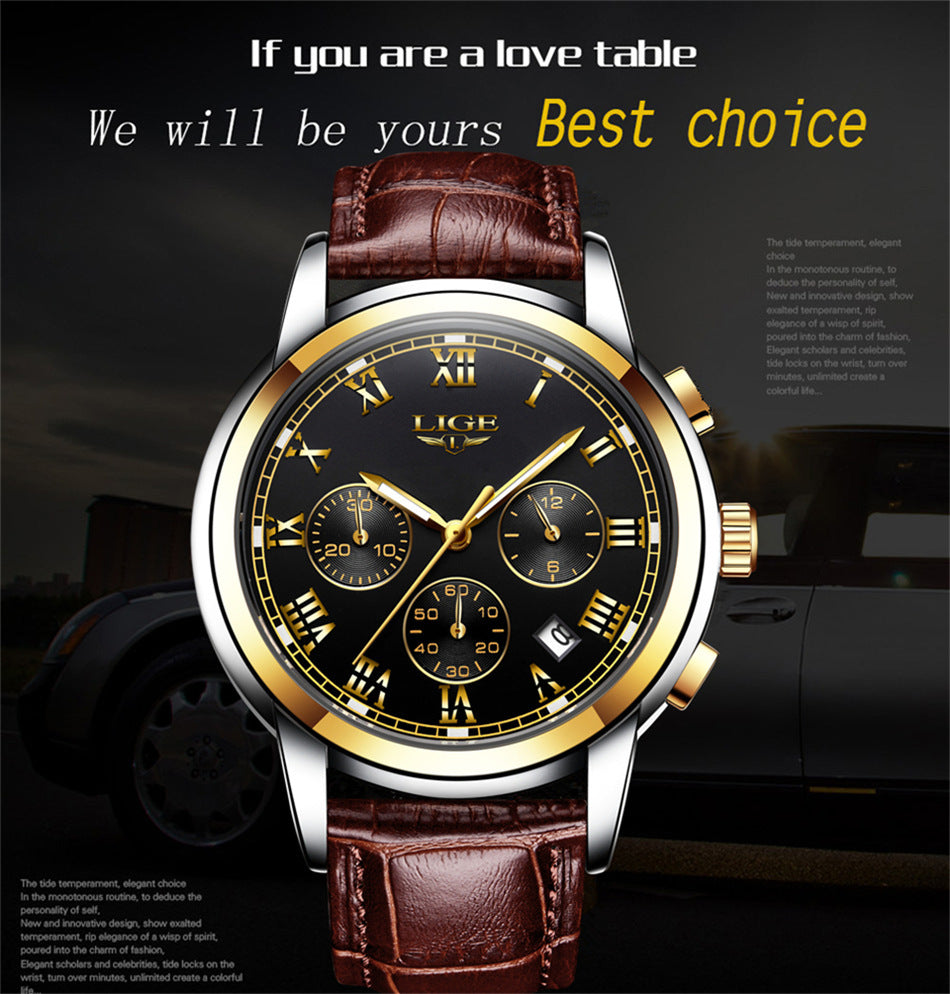Mens Leather Presentable Watch