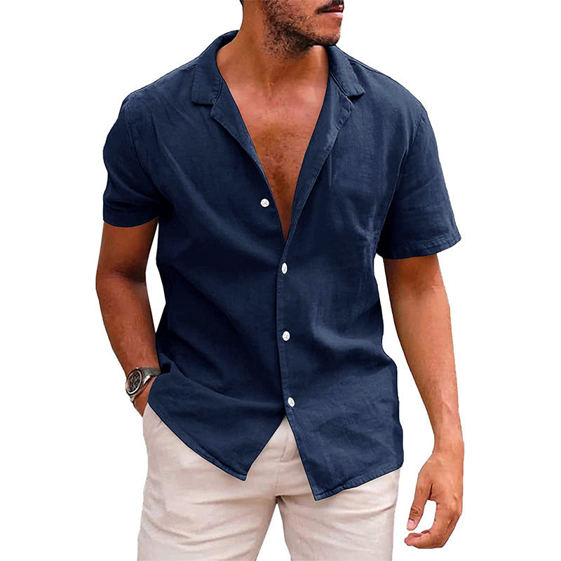 Mens casual Breathable Button Up