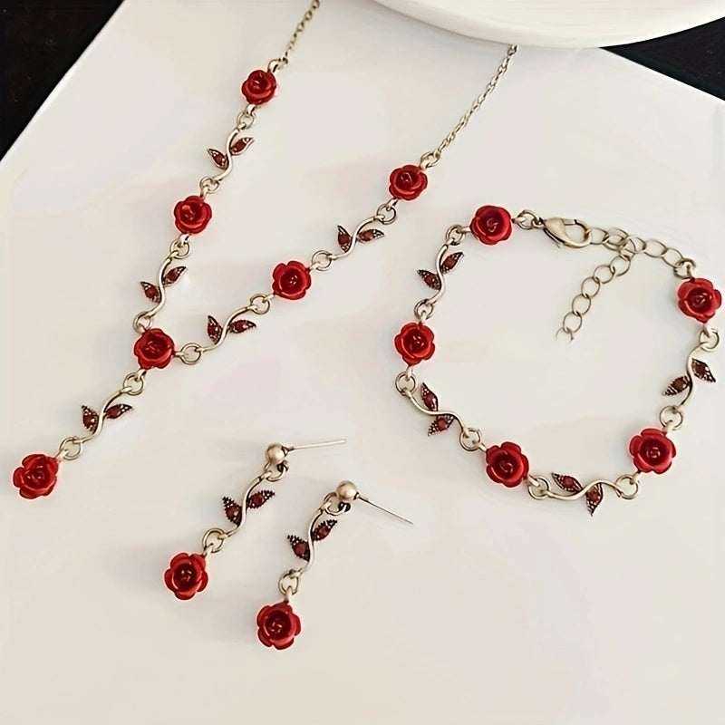 Rose Jewelry Set